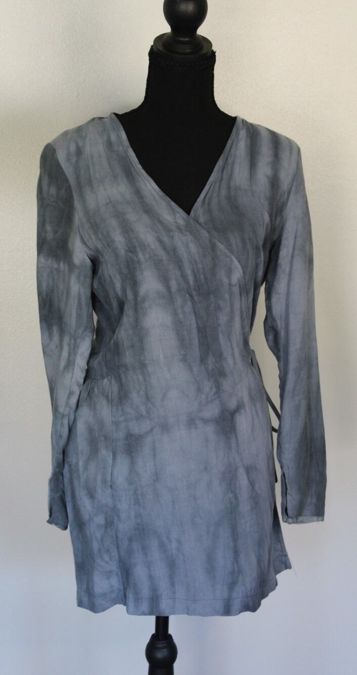 Women's Blue Tie Dye Dress Forum Wrap Dress/Skort Size M
